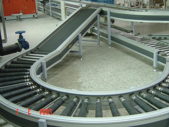 滾柱輸送機(jī)，滾道輸送機(jī)實(shí)例圖